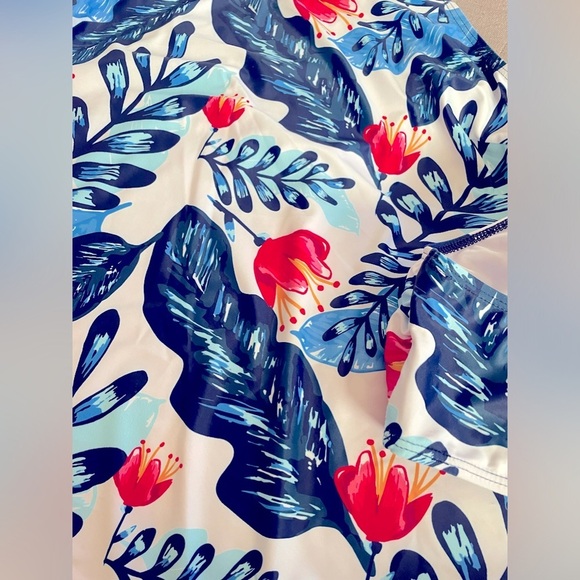 New FullCoverage Ruffle Hawaiian floral 
Bathing suit & matching Tankini SwimTop - Picture 5 of 12